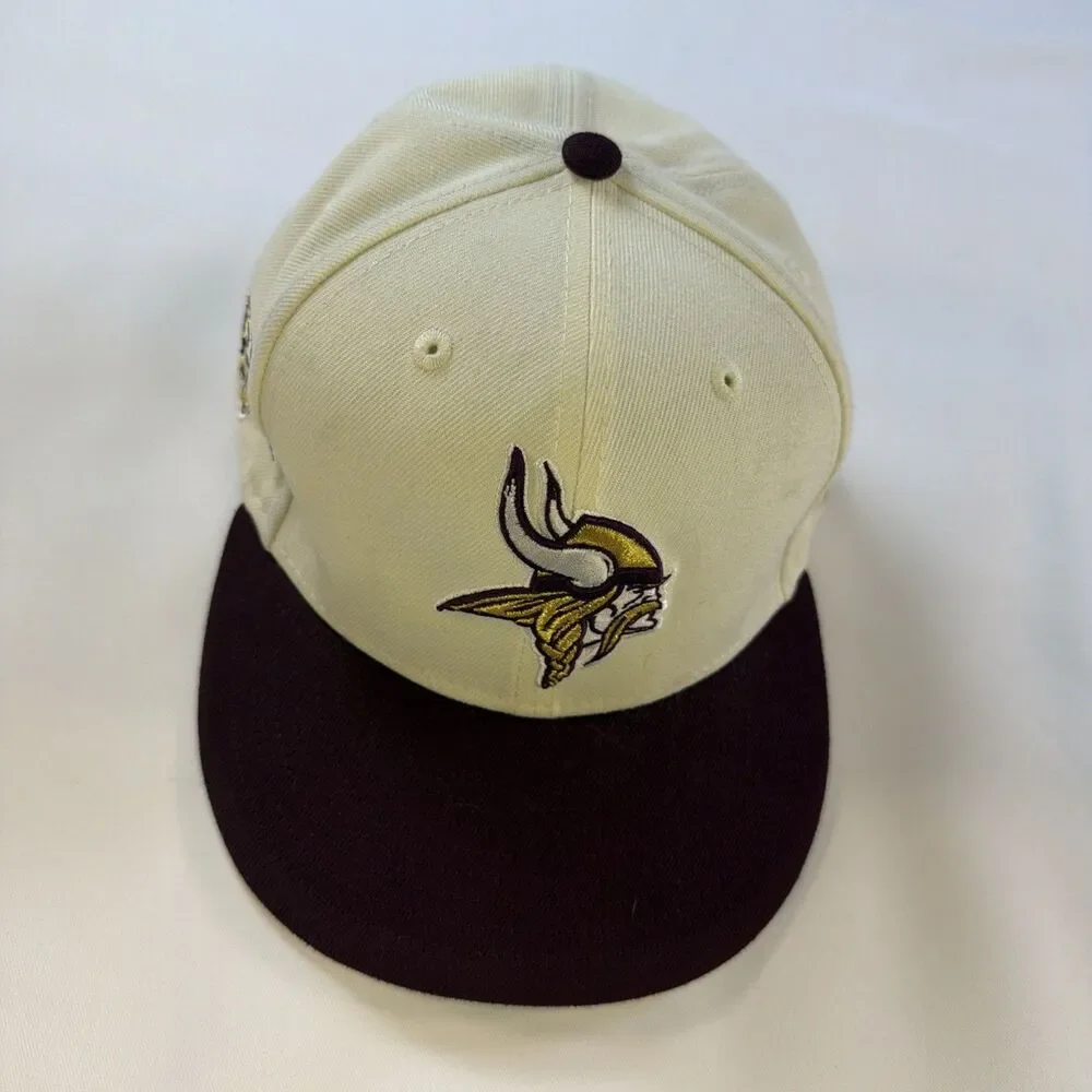 Minnesota Vikings New Era 59Fifty Hat 7 1/4 White & Red NFL Pro Bowl Fitted Cap